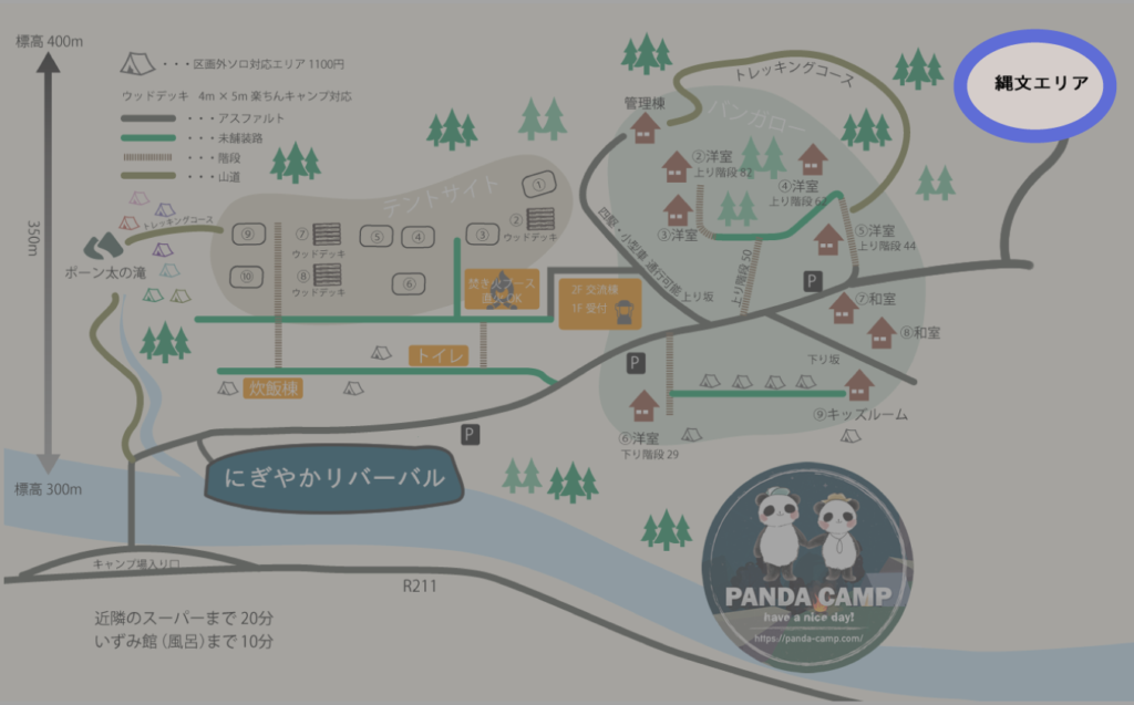 ポーン太の森キャンプ場 縄文エリアマップ