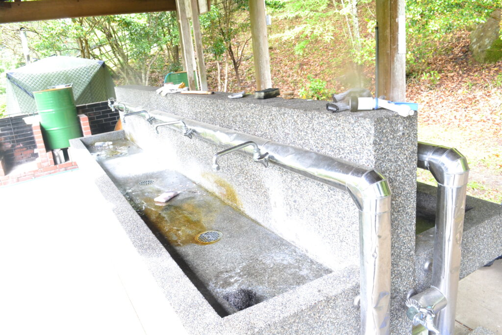 ポーン太の森キャンプ場 炊事場の水道