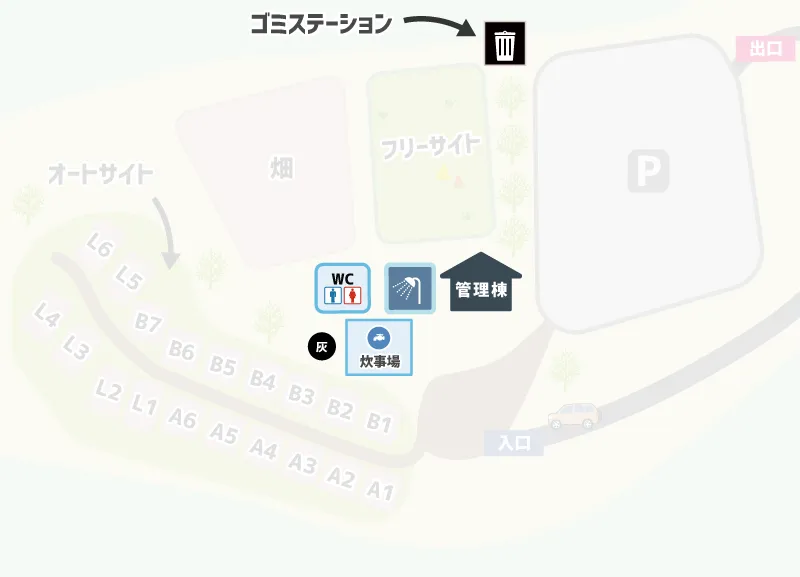 コヤードカナタケ サニタリー関連マップ