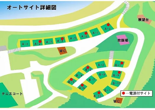 糸ヶ浜海浜公園 キャンプ場 オートサイトマップ