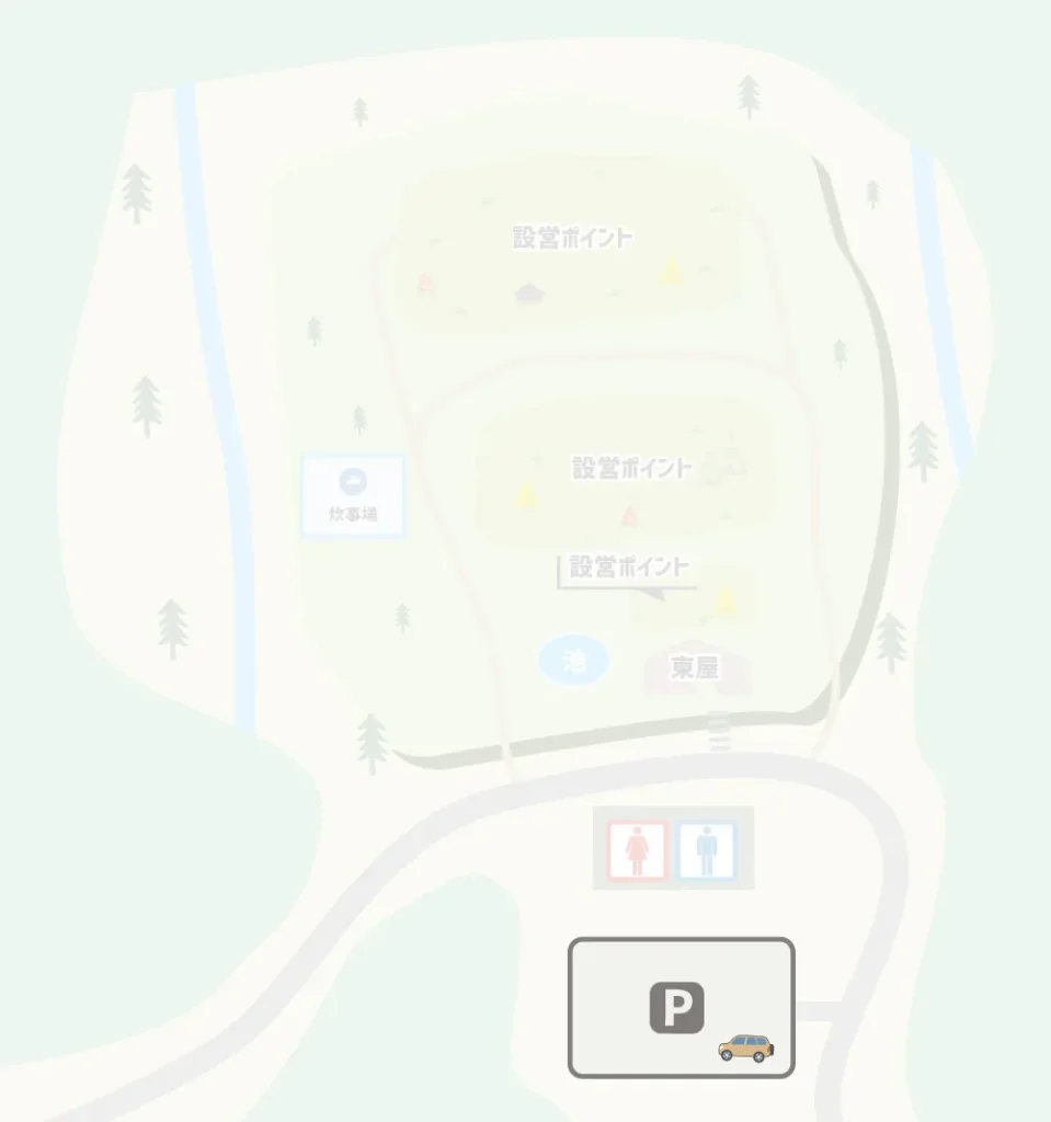 岩屋山渓桜公園 駐車場マップ