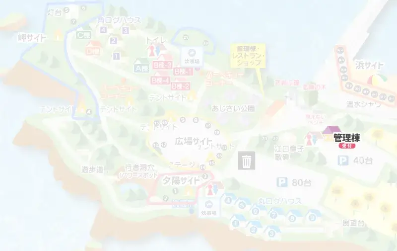 長崎鼻リゾートキャンプ場 管理棟のマップ