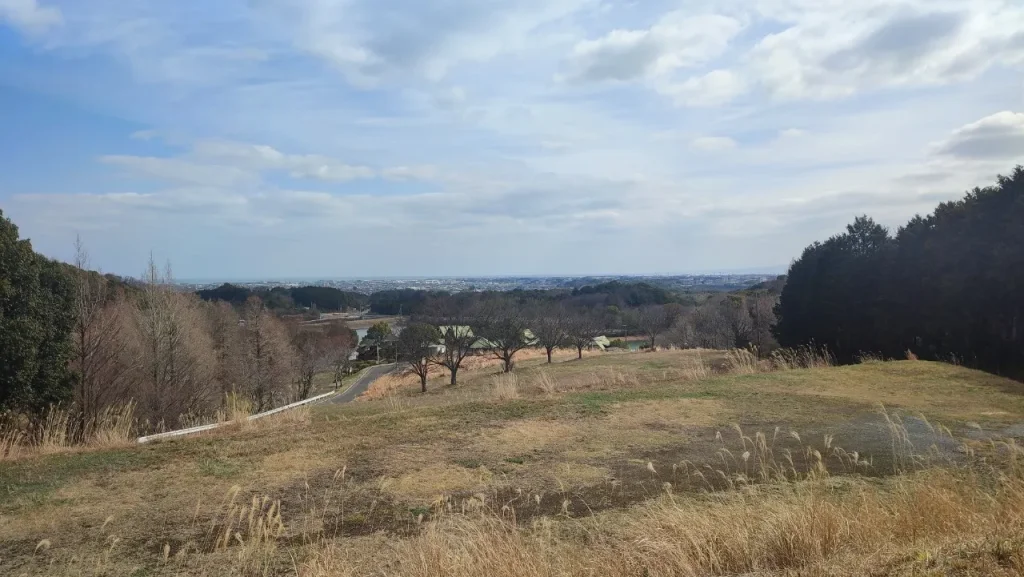 大池公園高台 キャンプ場kirari Aサイトから見た全体の景色