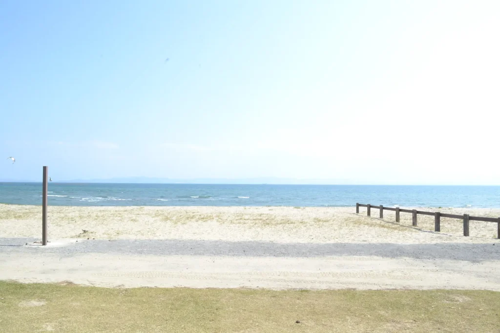 野遊び浜キャンプ場 オートサイトAからの景色