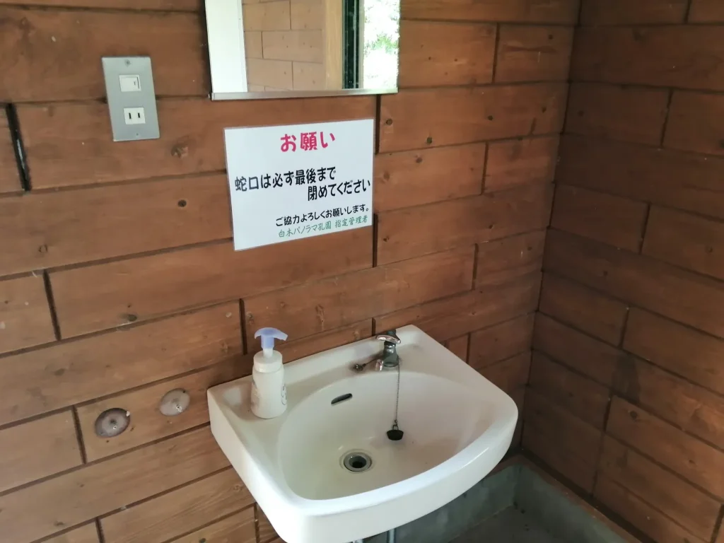 白木パノラマ孔園 女性トイレの手洗い場