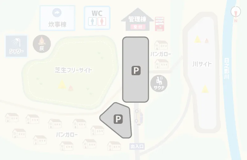 日之影キャンプ村 駐車場マップ