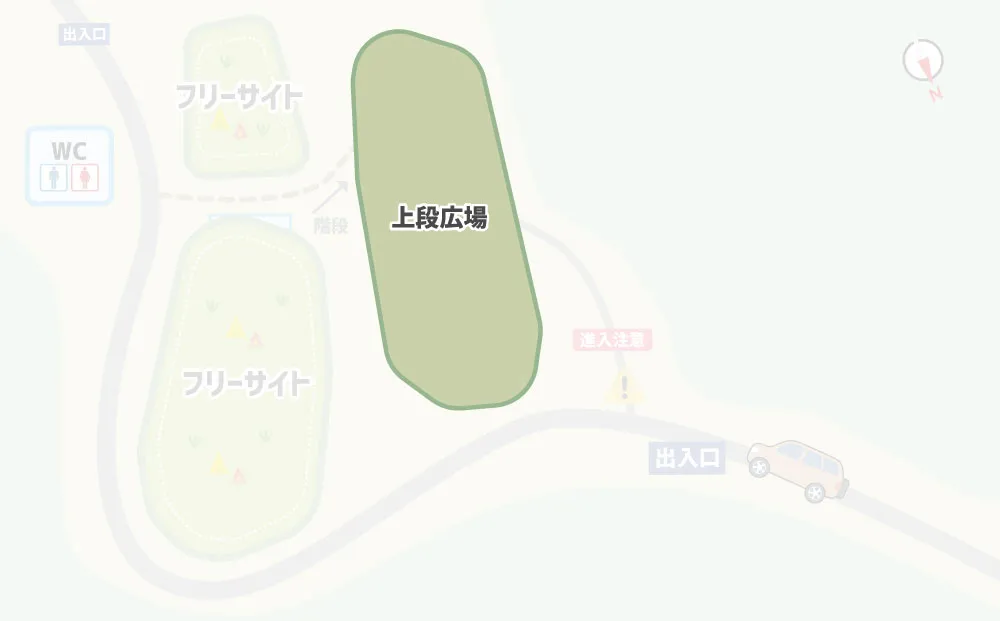 猪崎鼻公園キャンプ場 上段広場マップ