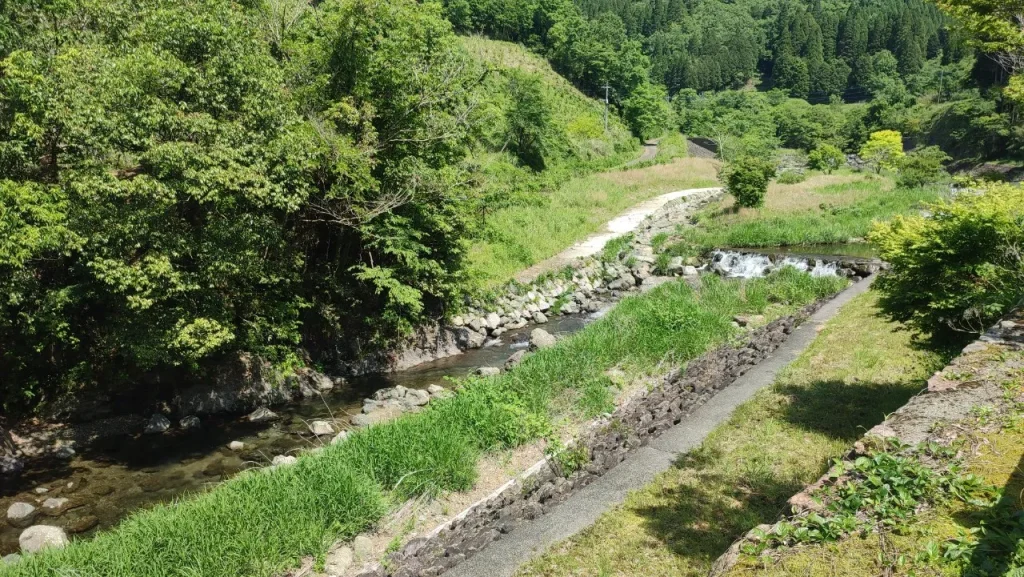 水清谷ふるさと村 オートキャンプ場の近くを流れる水清谷川