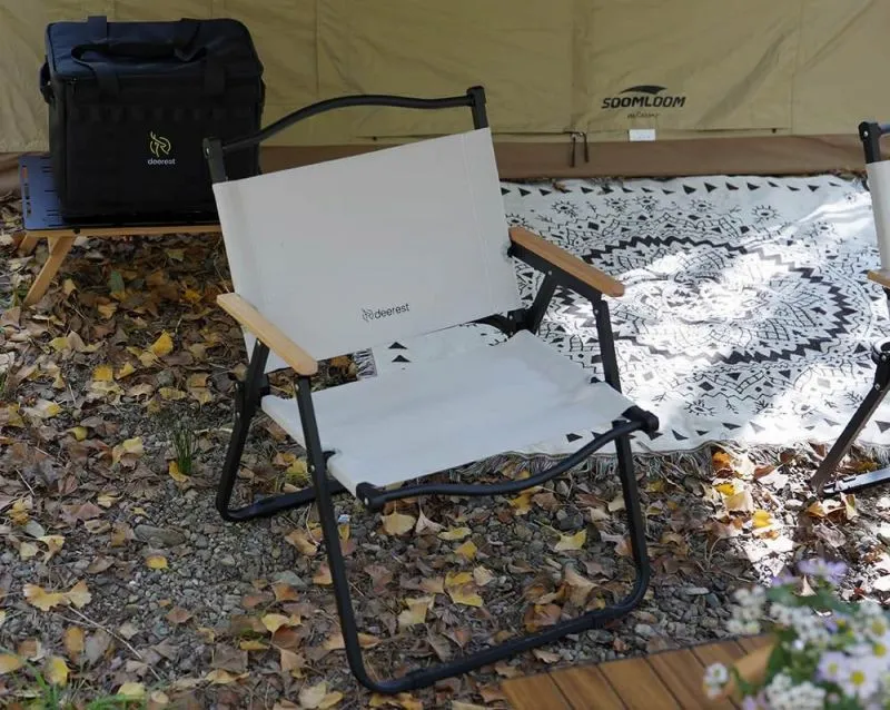 deerest「EASY GO seriesキャンプチェア」木製アームレスト
