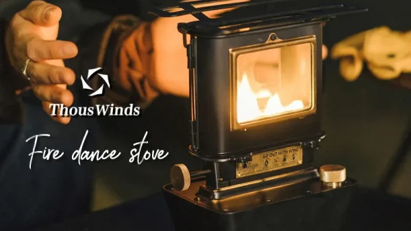 ThousWinds「ファイヤーダンスストーブ」アンティーク感がたまらない暖房・調理・光源とマルチに活躍するアイロンストーブ