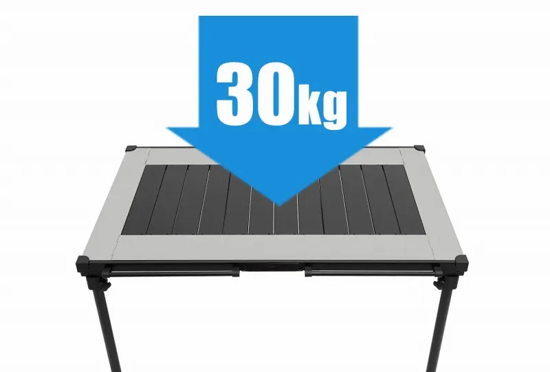 FIELDOOR（フィールドア）アルミパネルテーブル 天板の耐荷重30kg