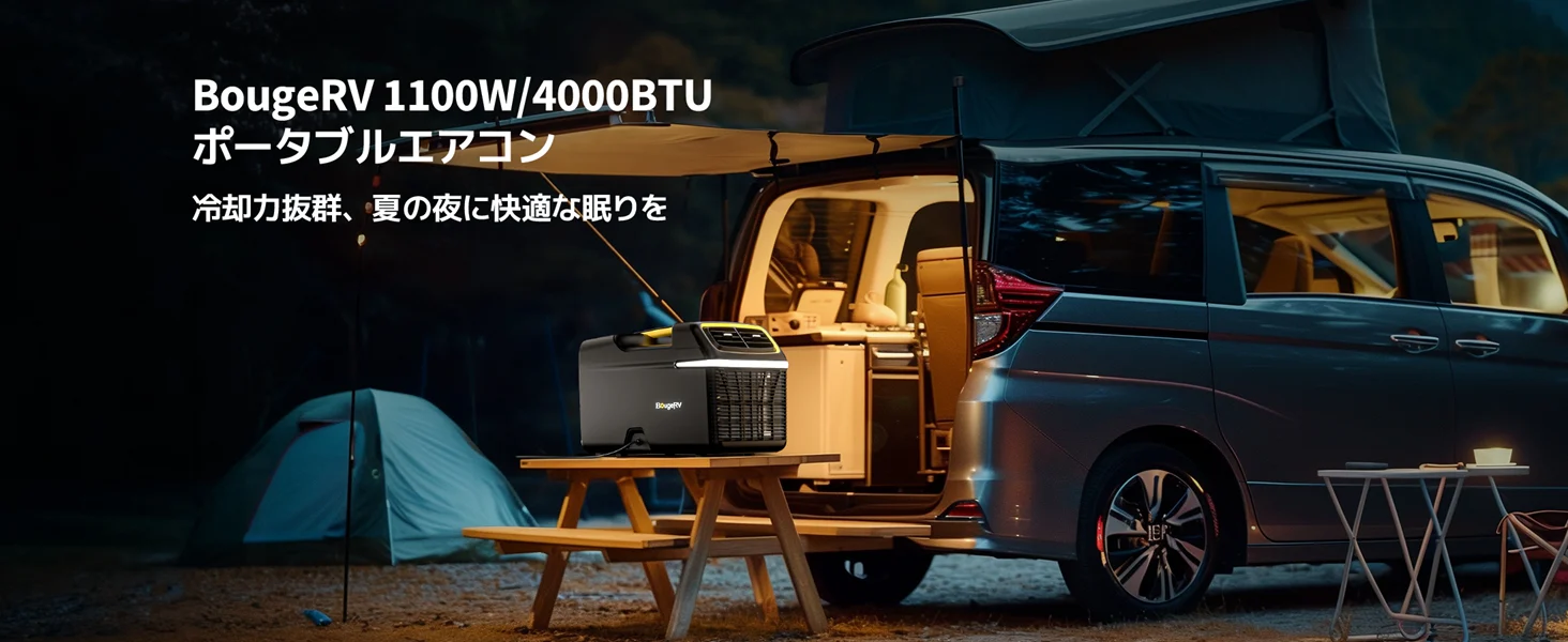 BougeRV「ポータブルエアコン 1100W/4000BTU」　本体の紹介