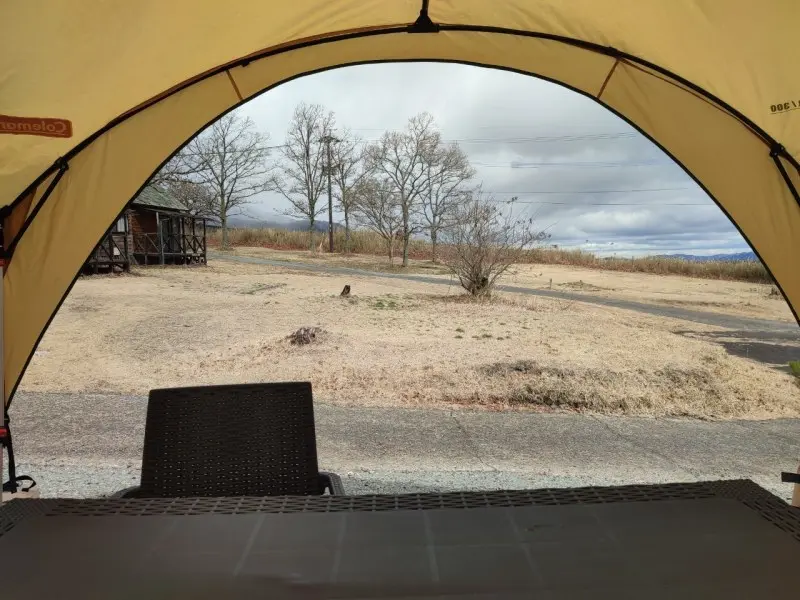 久住山荘南登山口キャンプ場　Mobile House -JYUBAKO- 住箱から見た眺め