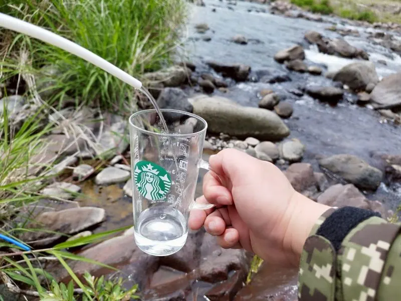 ITEHIL ポータブル浄水器 浄水器から出る飲料水