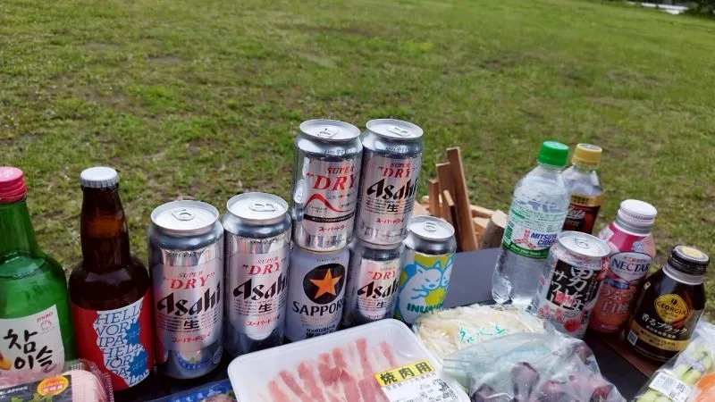 JESIMAIK 車載用冷蔵庫E45で運んだ飲み物たち