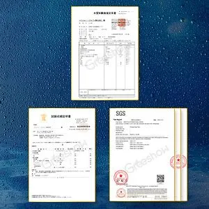 Greeshow　GS-289　水質検査適合証明書